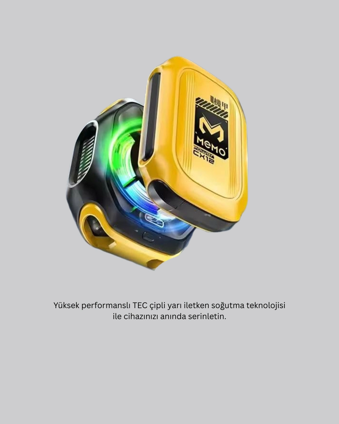 RGB Işıklı Telefon Soğutucu 2000mAh Kablosuz Kullanım