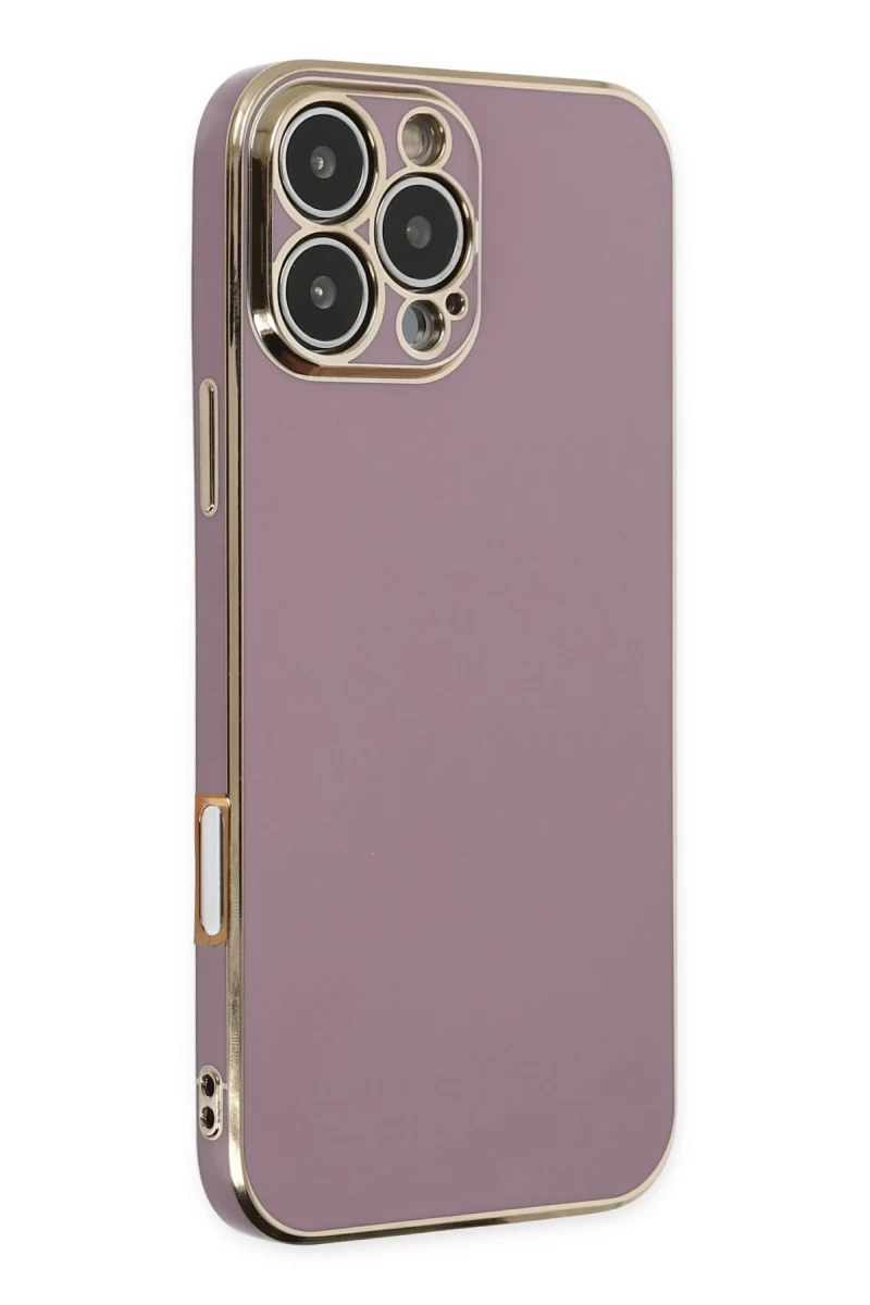 Apple iPhone 16 Pro Uyumlu Kılıf Volet Silikon - Mor