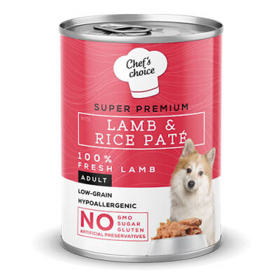 Pate Lamb Rice Kuzulu Pirinçli Yetişkin Köpek Konservesi 24 Adet 400 Gr