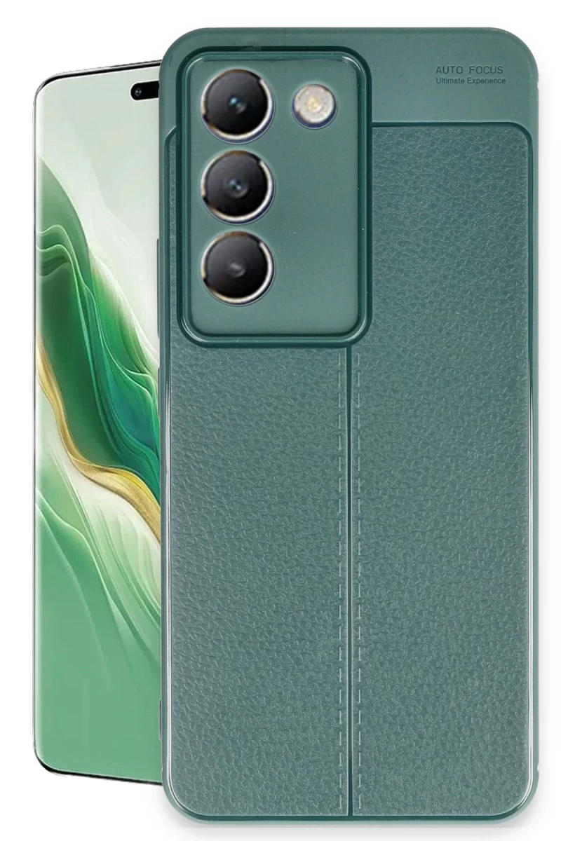 Vivo V30 Lite 4G Uyumlu Kılıf Auto Focus Kapak - Koyu Yeşil