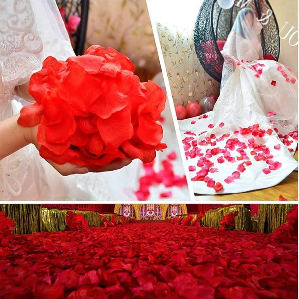 Romantik Kırmızı Gül Yaprağı Konfeti 10 Paket 1000 Adet