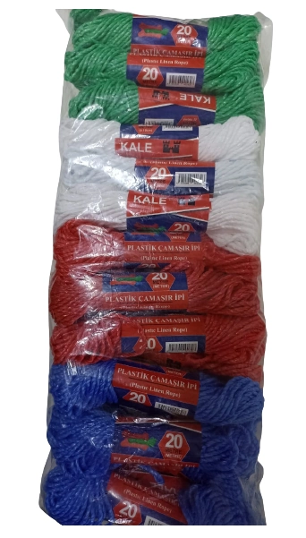 Pratik Plastik Çamaşır İpi 20 Metre 24 Adet