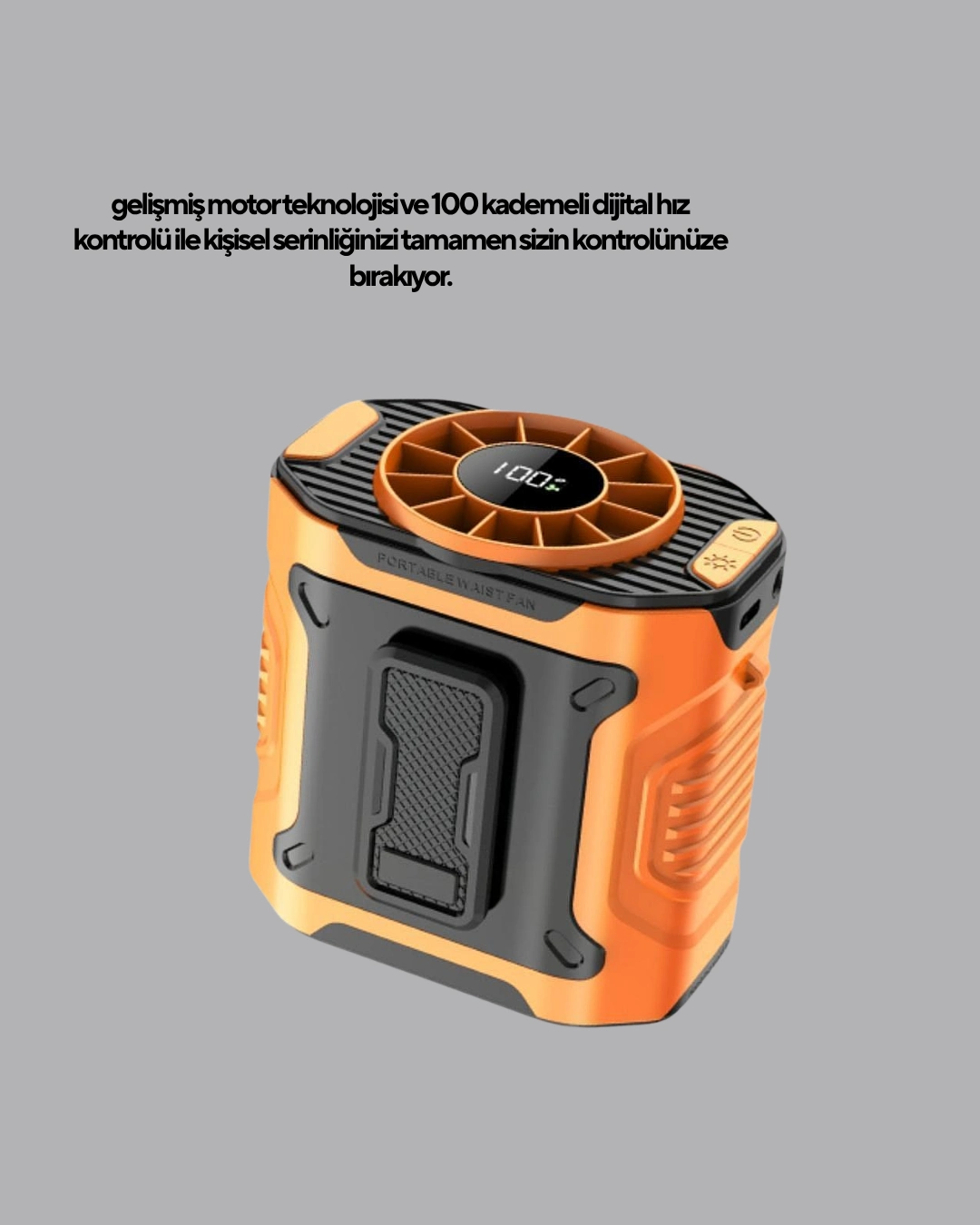 Turbo Mini Fan 3 Kademeli Hız Type-C Şarjlı Taşınabilir
