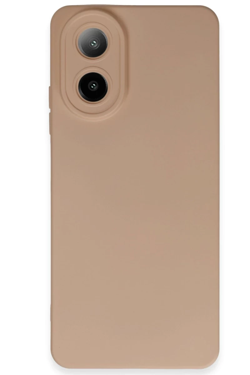 Oppo A38 Uyumlu Kılıf Nano içi Kadife Silikon - Pudra