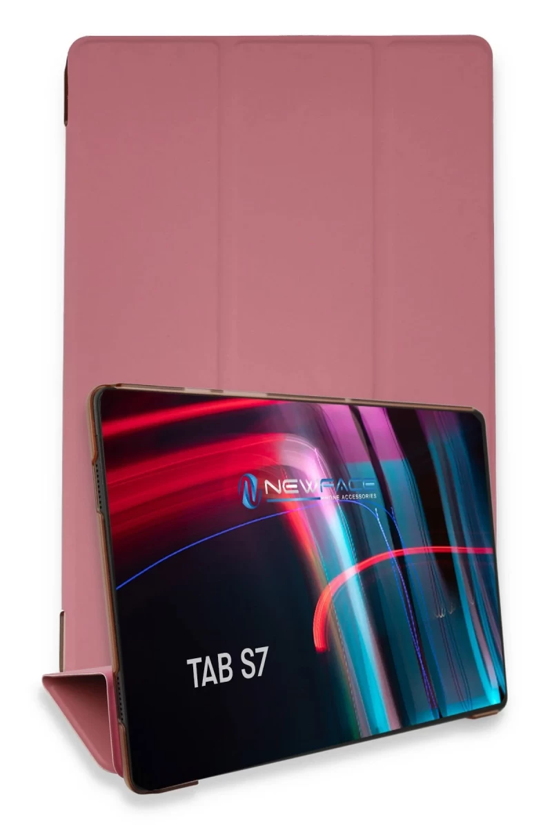 Samsung Galaxy T870 Tab S7 11 Kılıf Tablet Smart Kılıf - Pembe