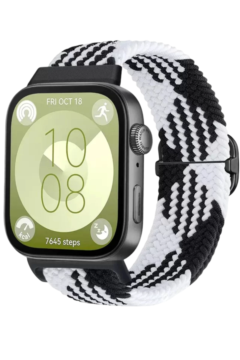 Huawei Fit 4 Star Kordon - Siyah-Beyaz