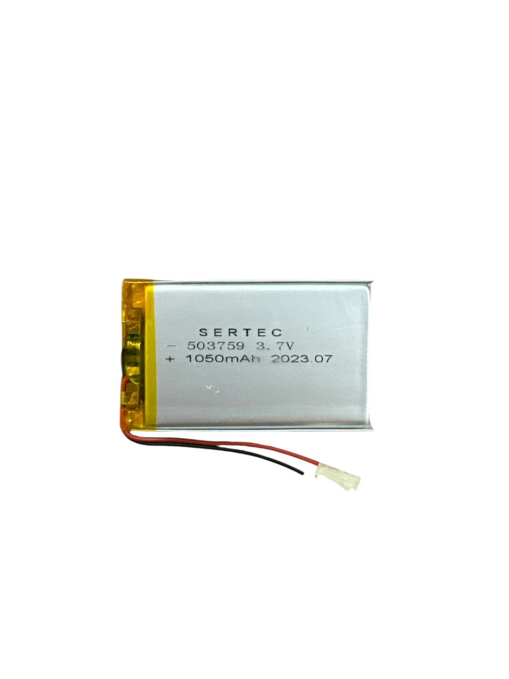 Devreli Li-Polymer Pil 3.7V 1200mAh 59x37mm