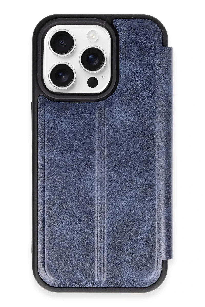 Apple iPhone 14 Pro Uyumlu Kılıf Flip Cover - Lacivert