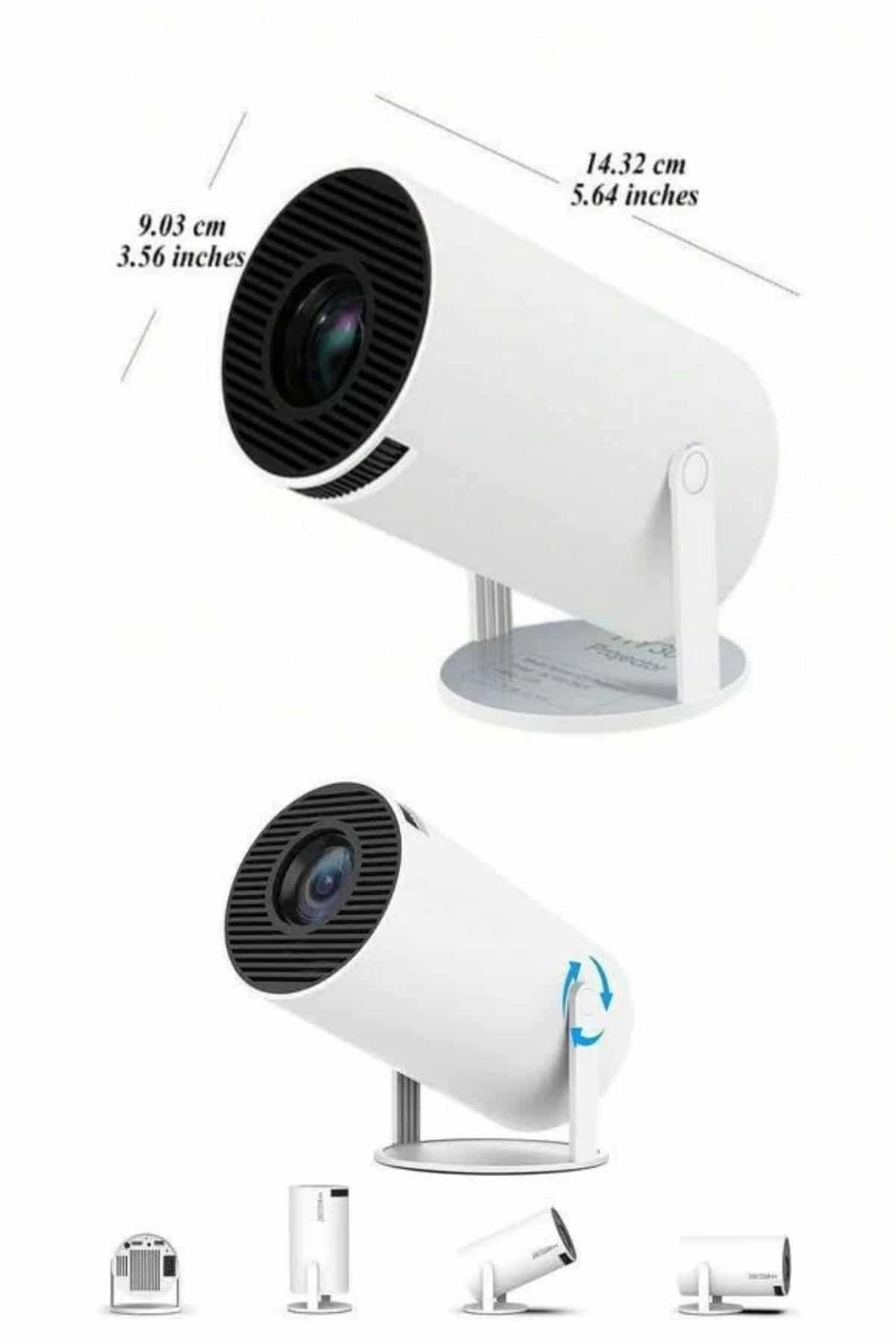 Taşınabilir Mini Projektör 720P 40-130 İnç Sinema Keyfi