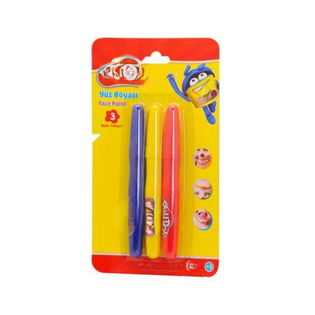 Yüz Boyası Seti 3 Renkli 30 ml Sanat Malzemesi