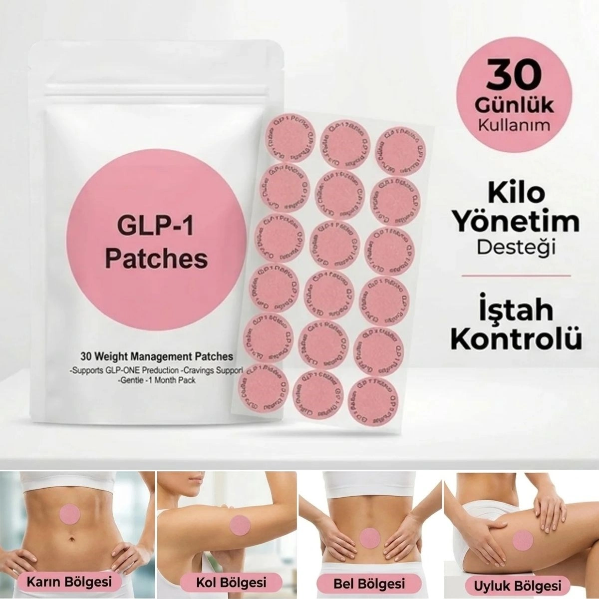 Kilo Yönetimi Destek Bantları 30 Adet İştah Kontrolü için