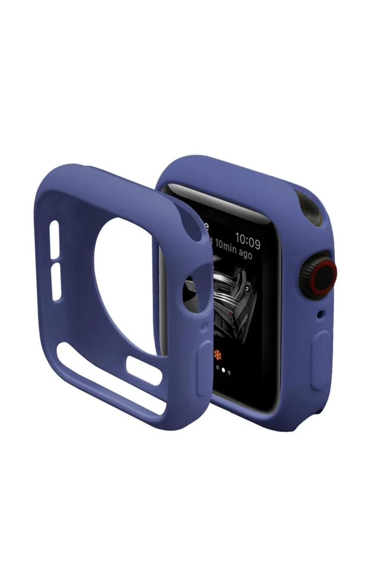 Apple Watch 44mm Uyumlu Silikon Alt Kasa - Mavi