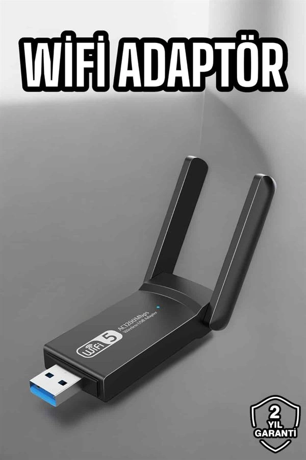Çift Bant Wifi Adaptörü USB 3.0 1200 Mbps Hızında