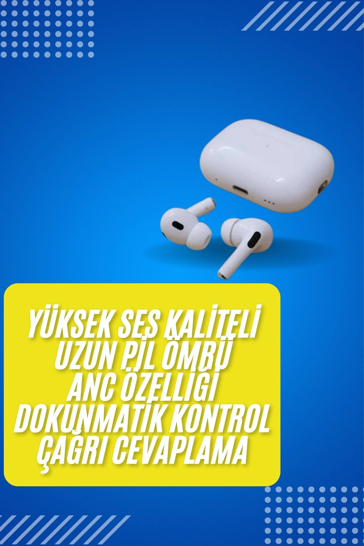 Yüksek Performanslı Beyaz Kulaklık 5.0 Bluetooth Uyumlu