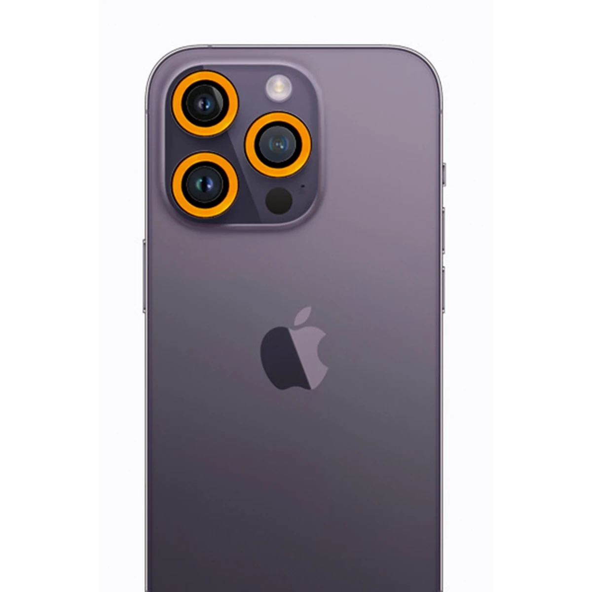 Apple iPhone 12 Pro Neon Fosforlu Kamera Lens - Sarı
