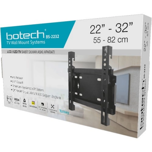 Sabit TV Askı Aparatı 55x82cm Duvar Montajı