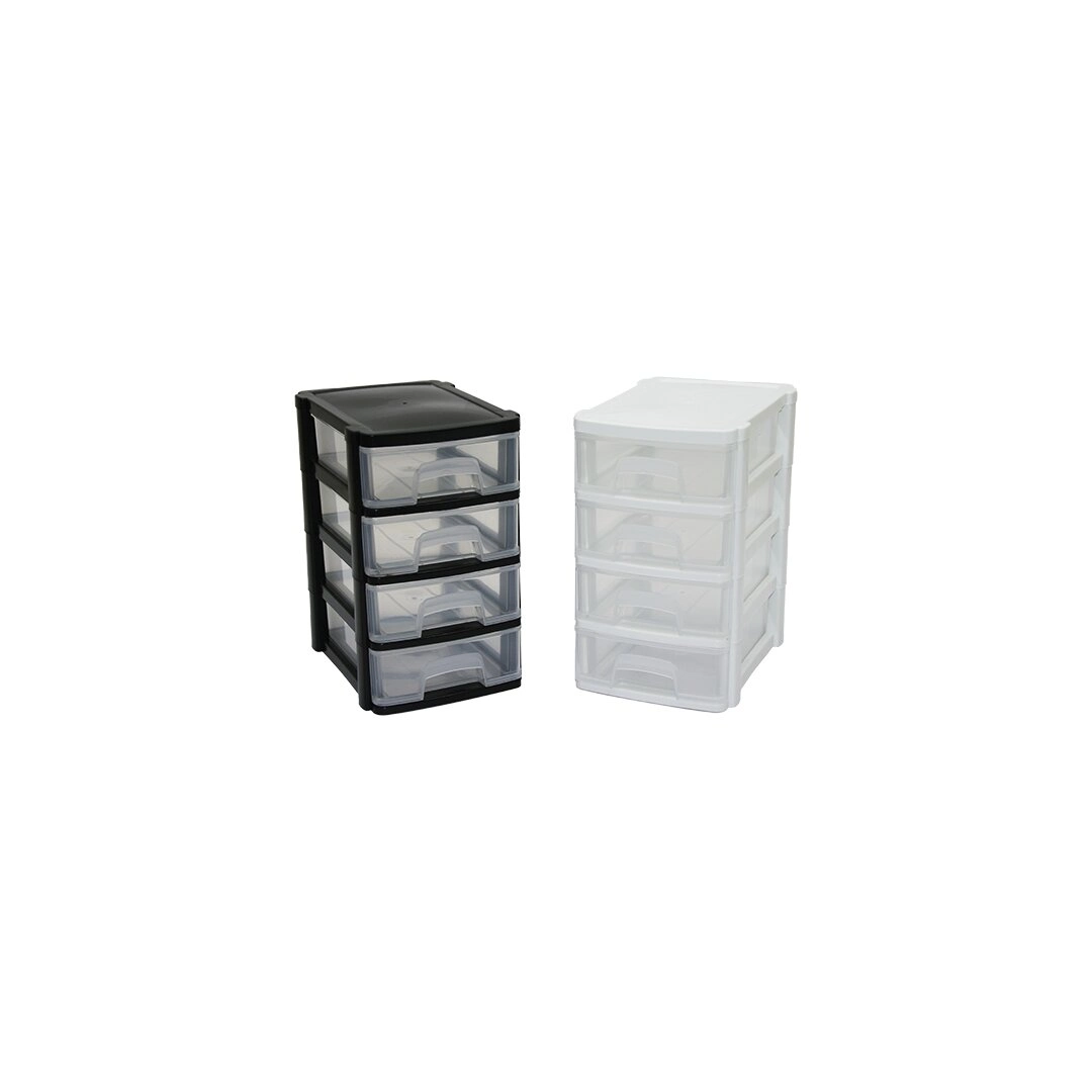 Fonksiyonel Mini Çekmece 4 Katlı 10.3x13.9x16.6cm Ofis İçin