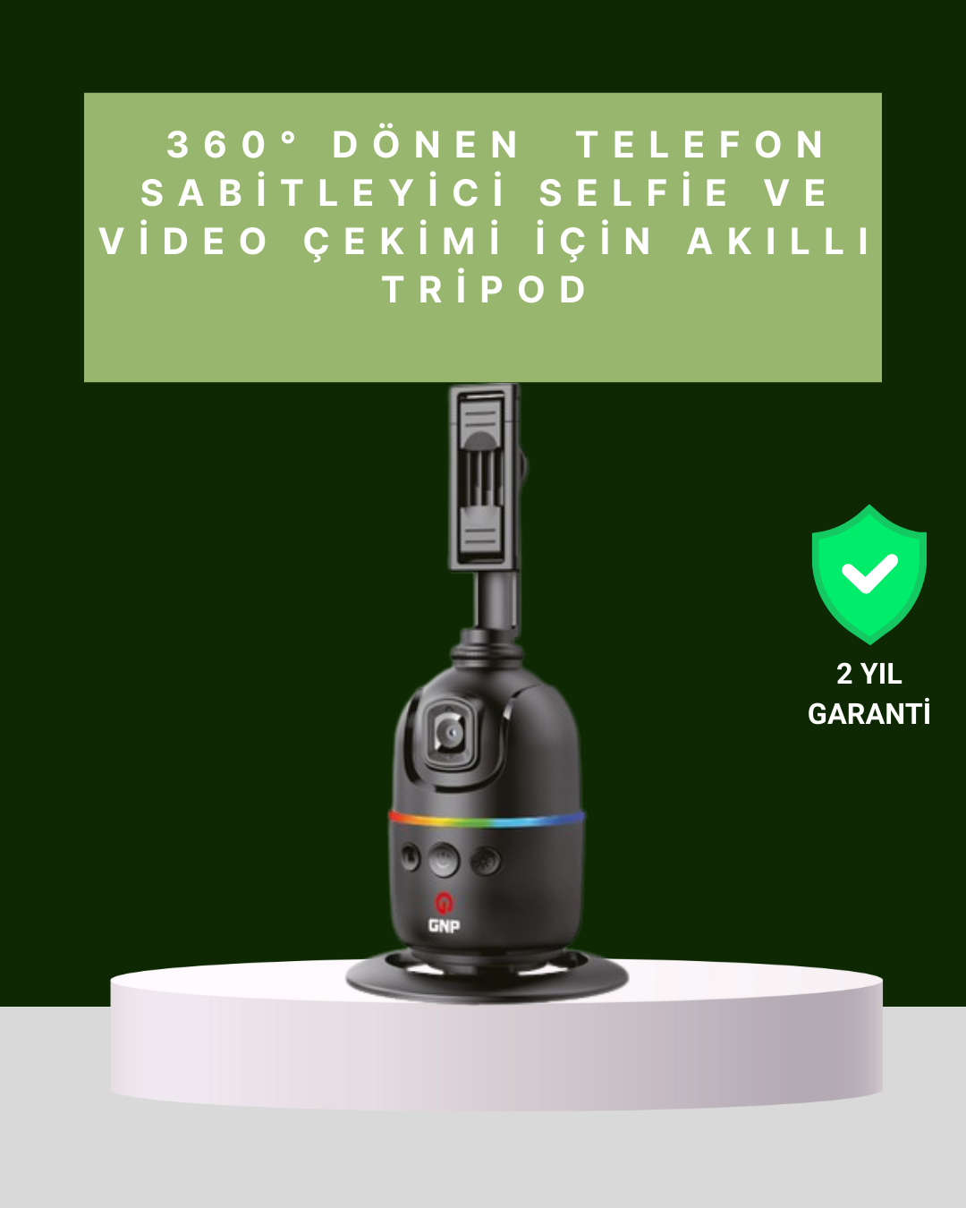 Yüz Takipli 360° Akıllı Gimbal Telefon ve Aksiyon Kamera Uyumlu