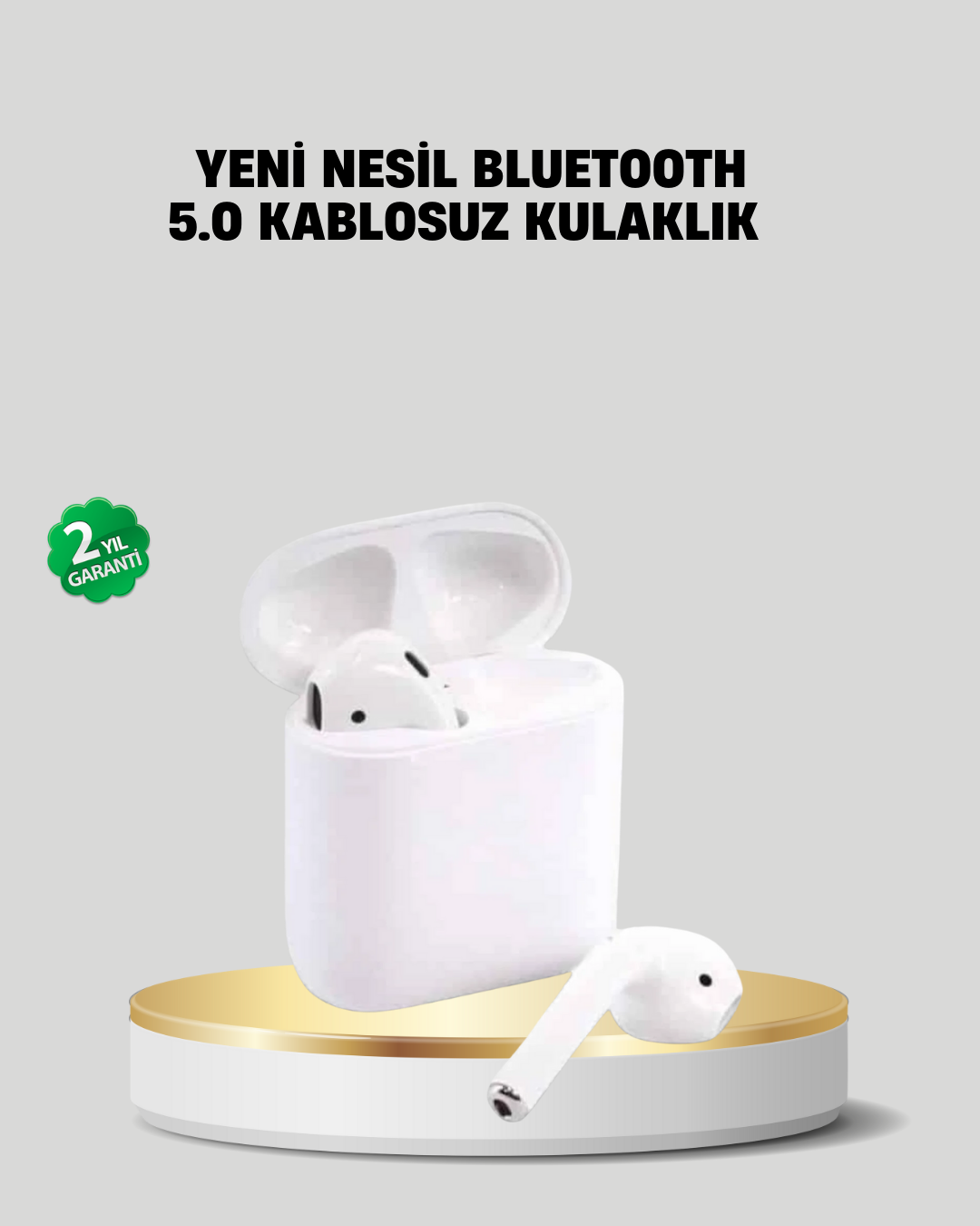 2. Nesil Bluetooth 5.0 Kablosuz Kulaklık Su Geçirmez HD Ses
