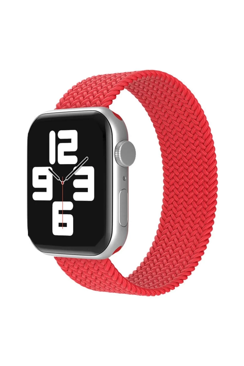 Apple Watch 38mm Uyumlu Ayarlı Solo Silikon Kordon - Kırmızı