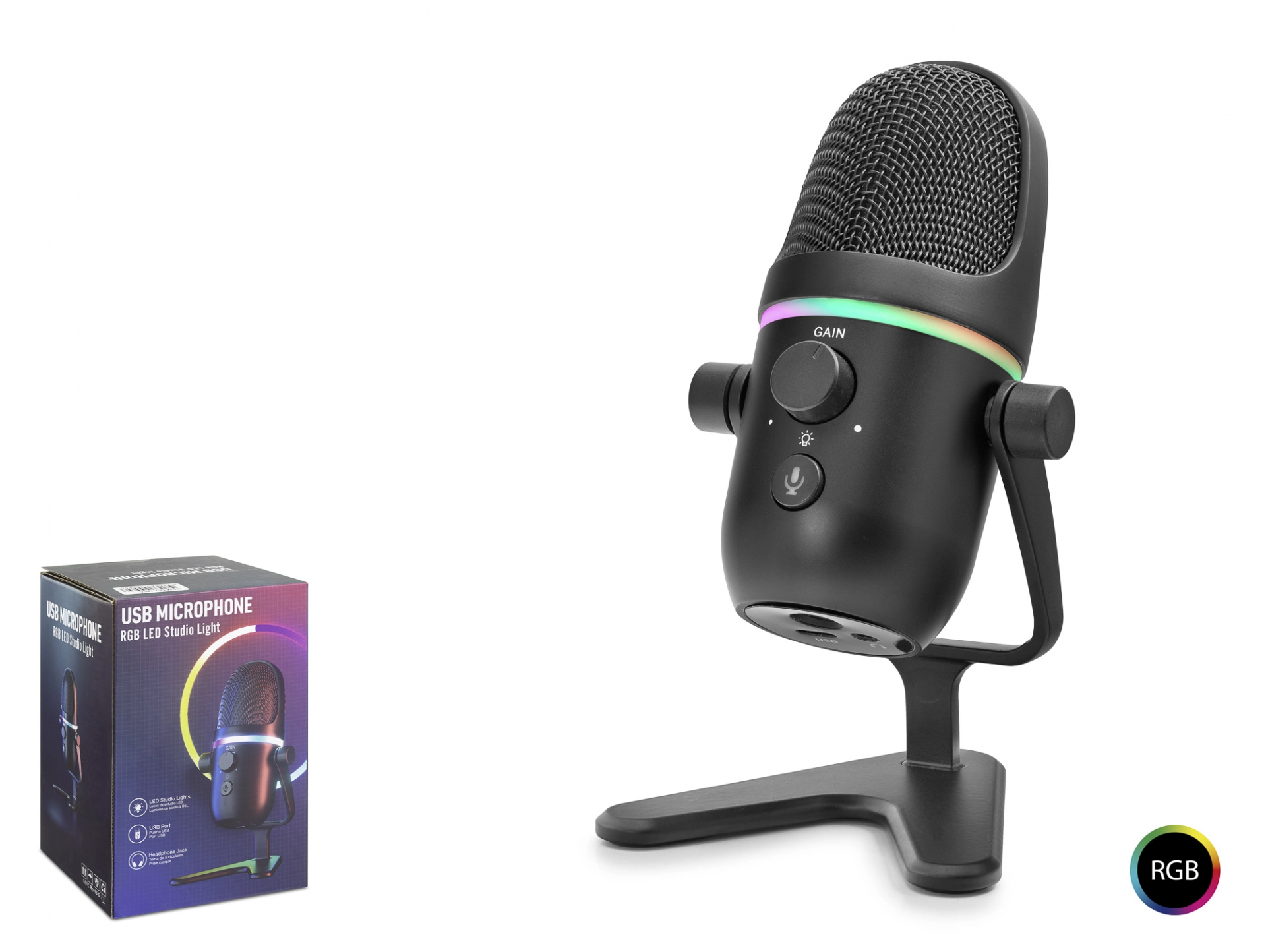 Çift Modlu Rgb Mikrofon 192kHz 24 Bit Type-C Siyah