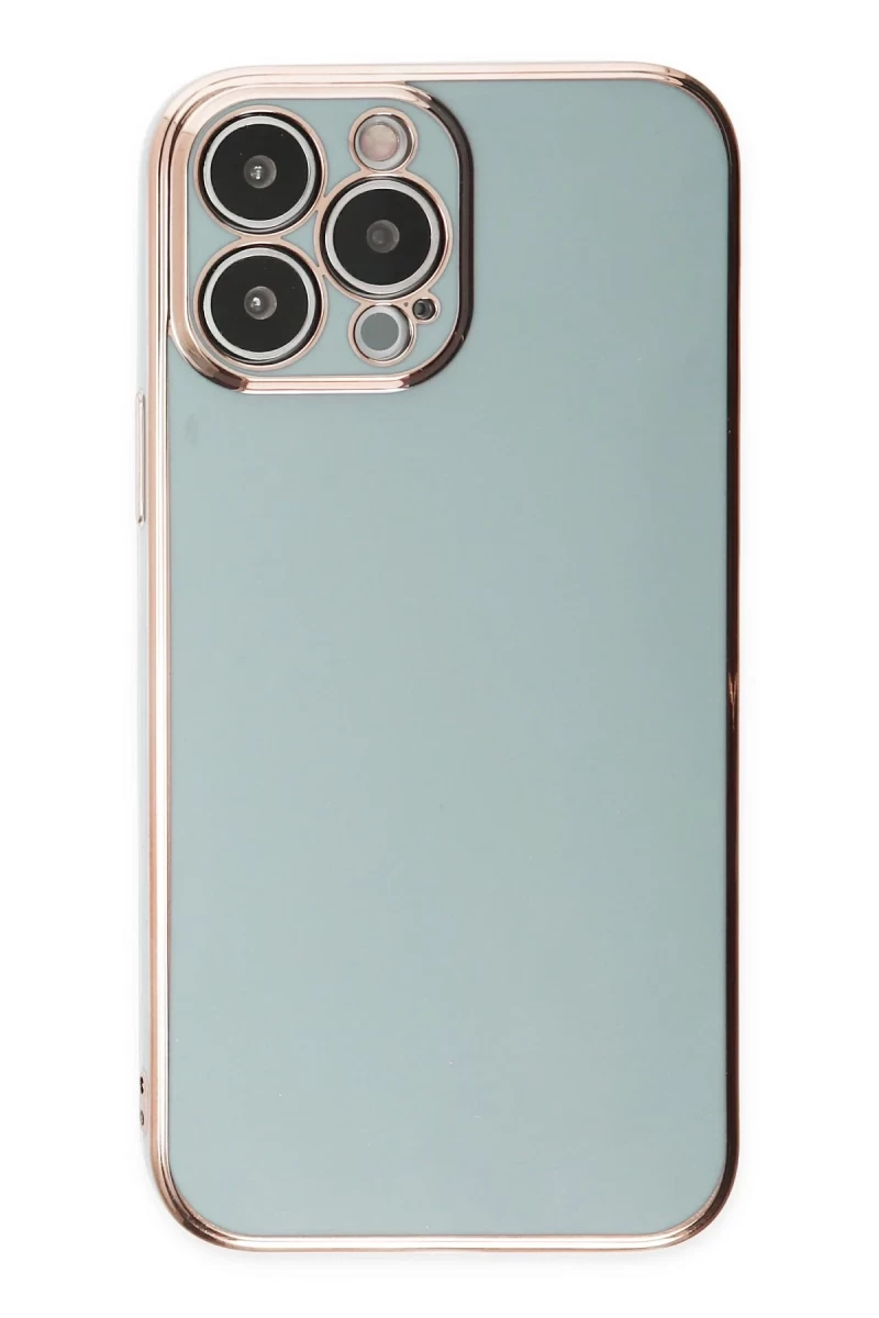 Apple iPhone 15 Pro Max Uyumlu Kılıf Volet Silikon - Açık Yeşil