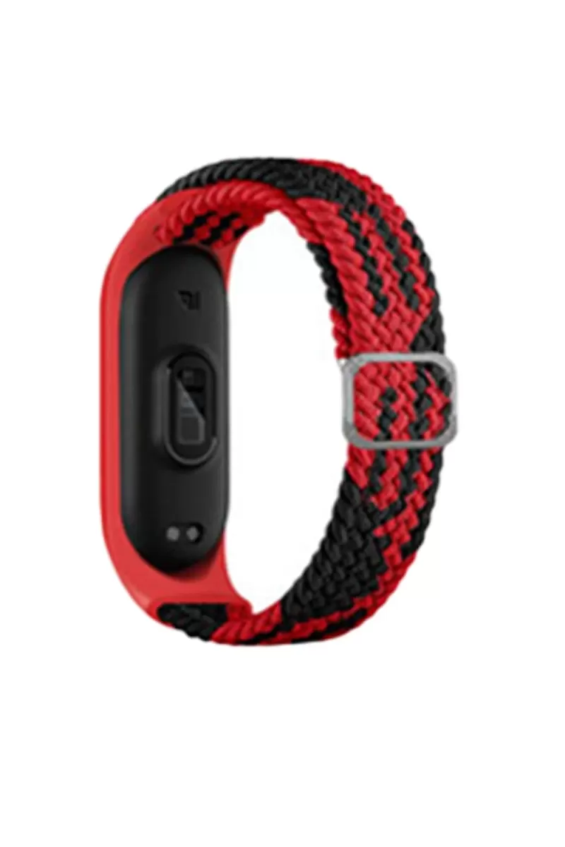 Xiaomi Mi Band 6 Uyumlu Star Kordon - Kırmızı-Siyah