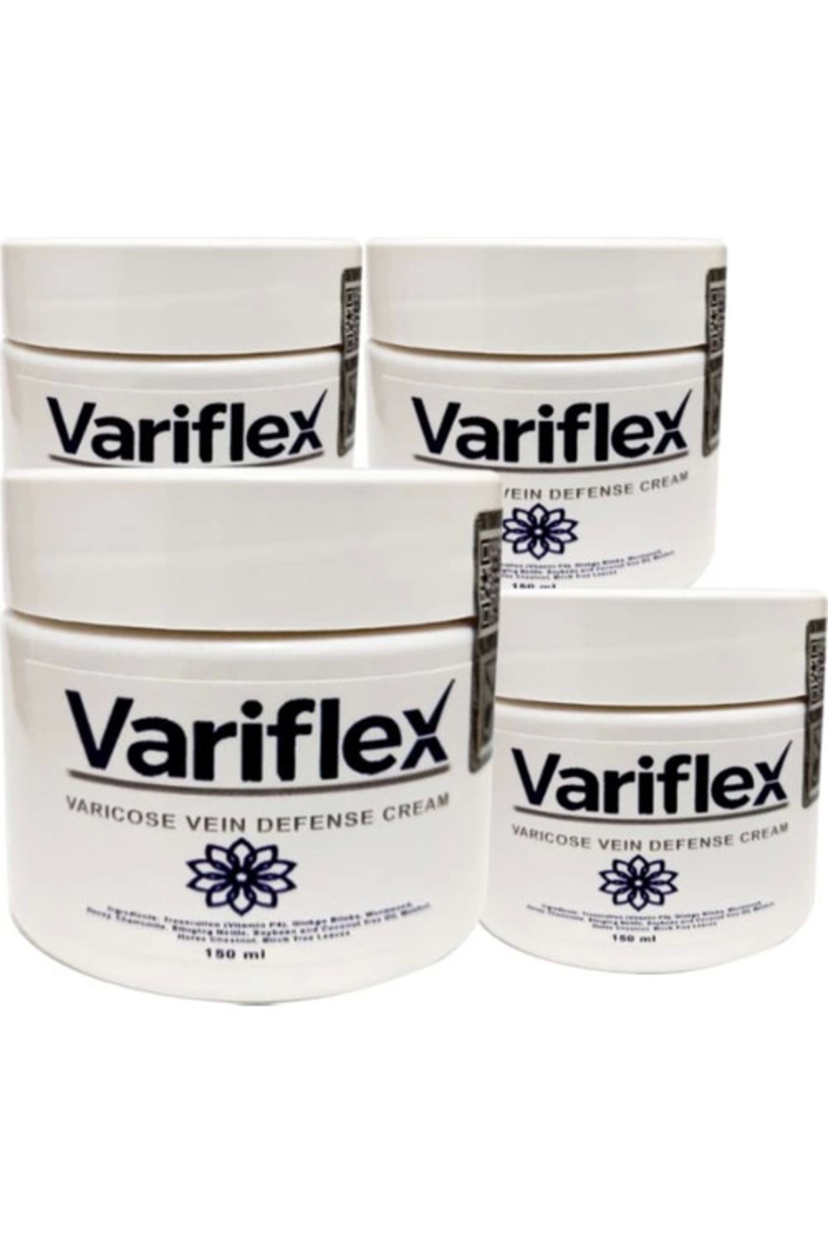 Variflex 4 tane 150 ml Varicosel Cream Büyük Boy Bacak Kremi