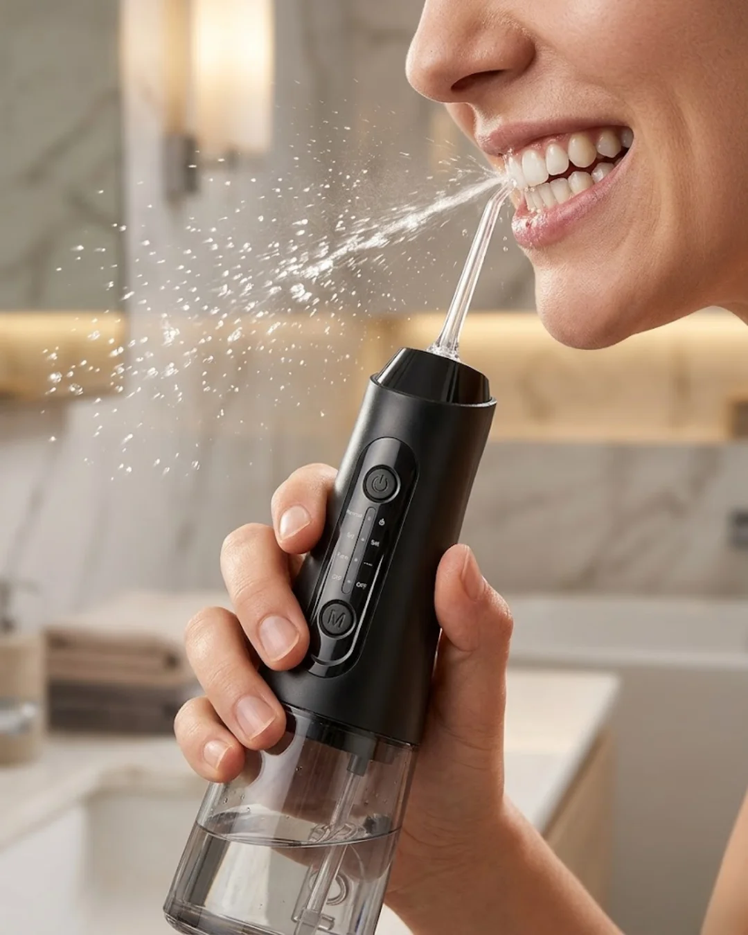 Kablosuz Ağız Duşu IPX7 Su Geçirmez 320 ml Hazneli Derin Temizlik
