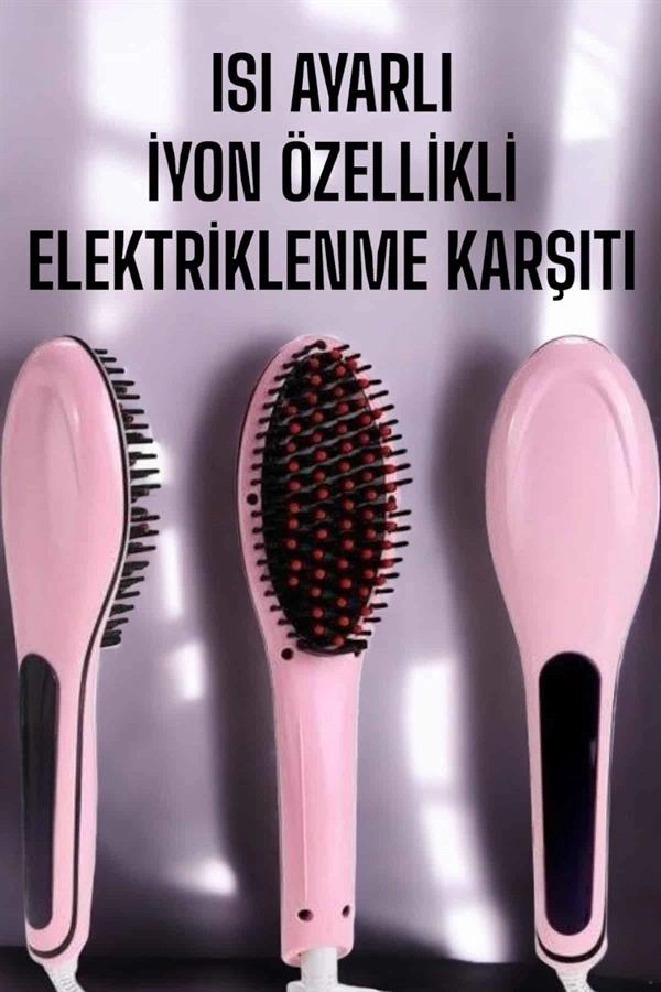 Ergonomik Isı Kontrolü Saç Düzleştirici Tarak 5 Kademeli