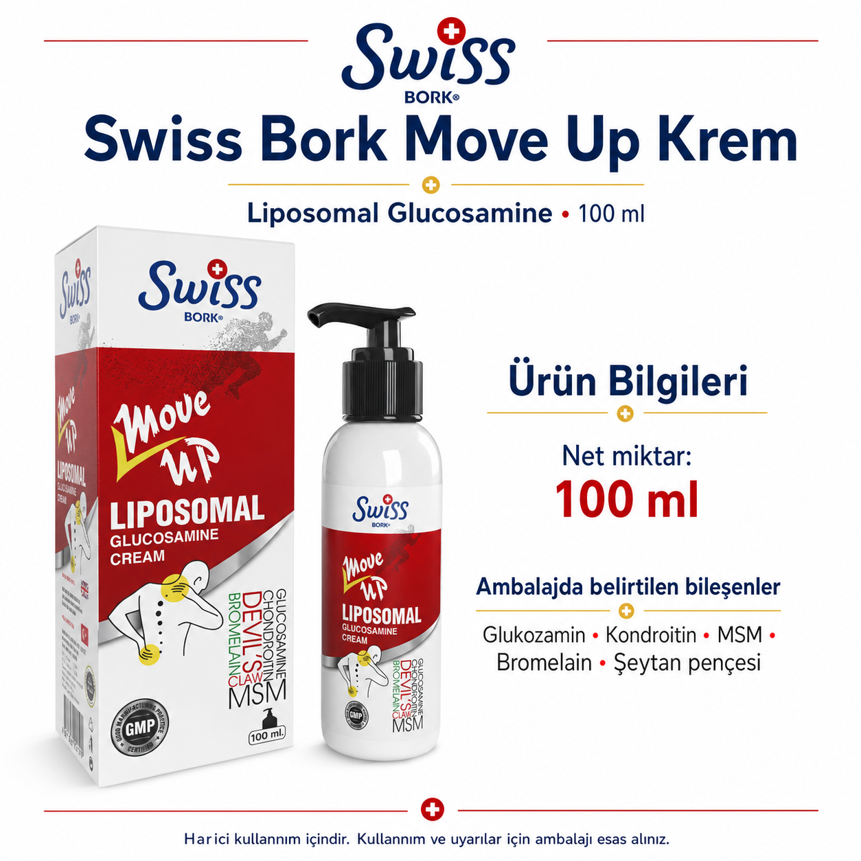 Swiss Bork Move Up Liposomal Glucosamine Krem 100 ml