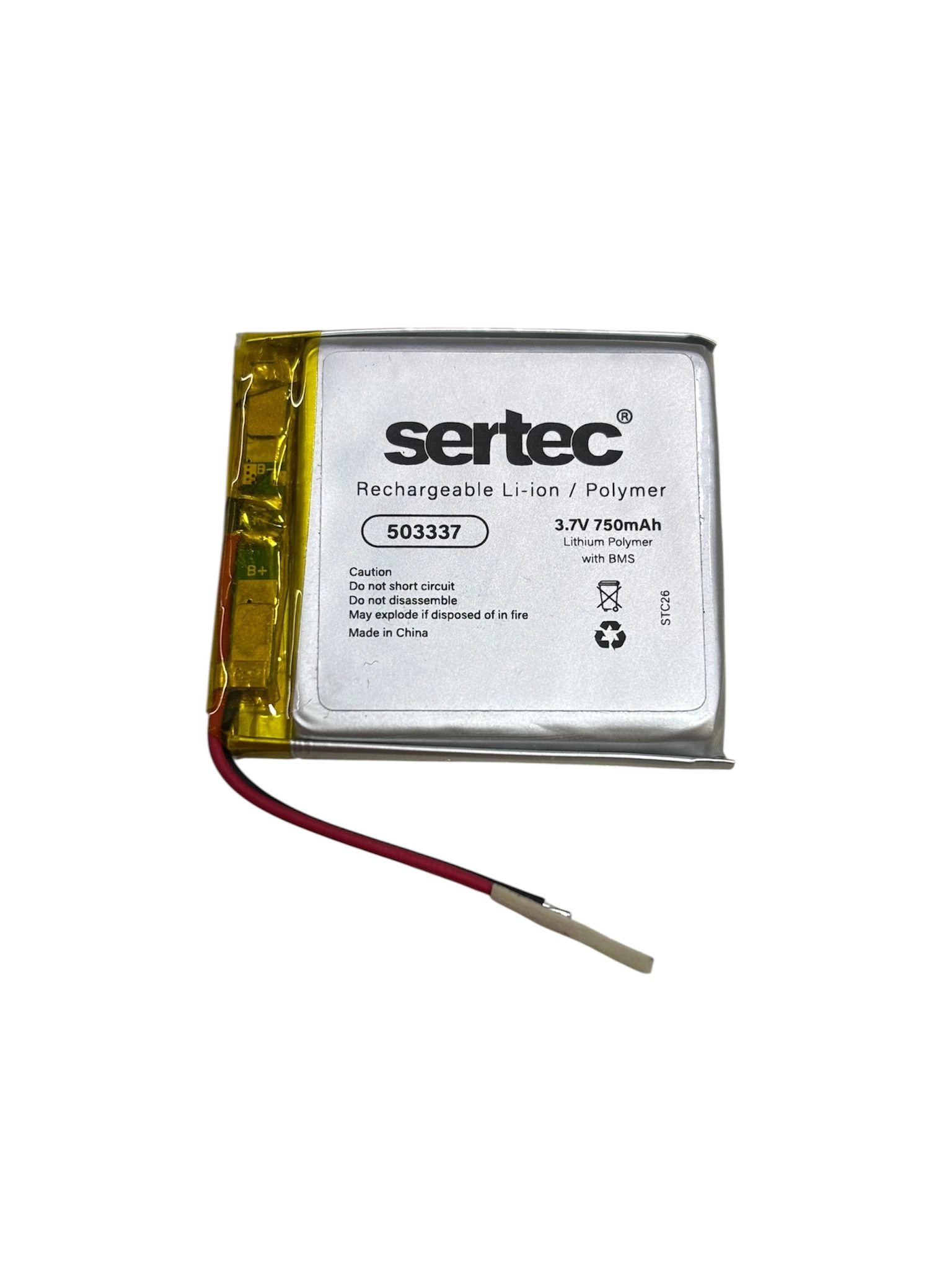Yüksek Kapasiteli Li-Polymer Pil 3.7V 750 mAh Devreli