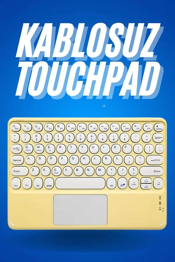 Ultra İnce Taşınabilir Bluetooth Klavye Q Klavye Touchpad
