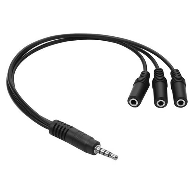 Stereo Erkek 3 Boğum 3 X 3.5 Mm Stereo Dişi 5+1 Kablo 33 Cm