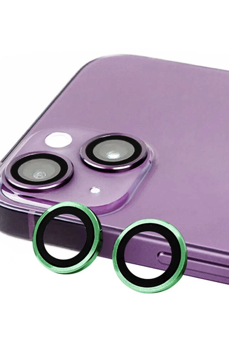 Apple iPhone 13 Uyumlu Raze Metal Kamera Lens - Yeşil