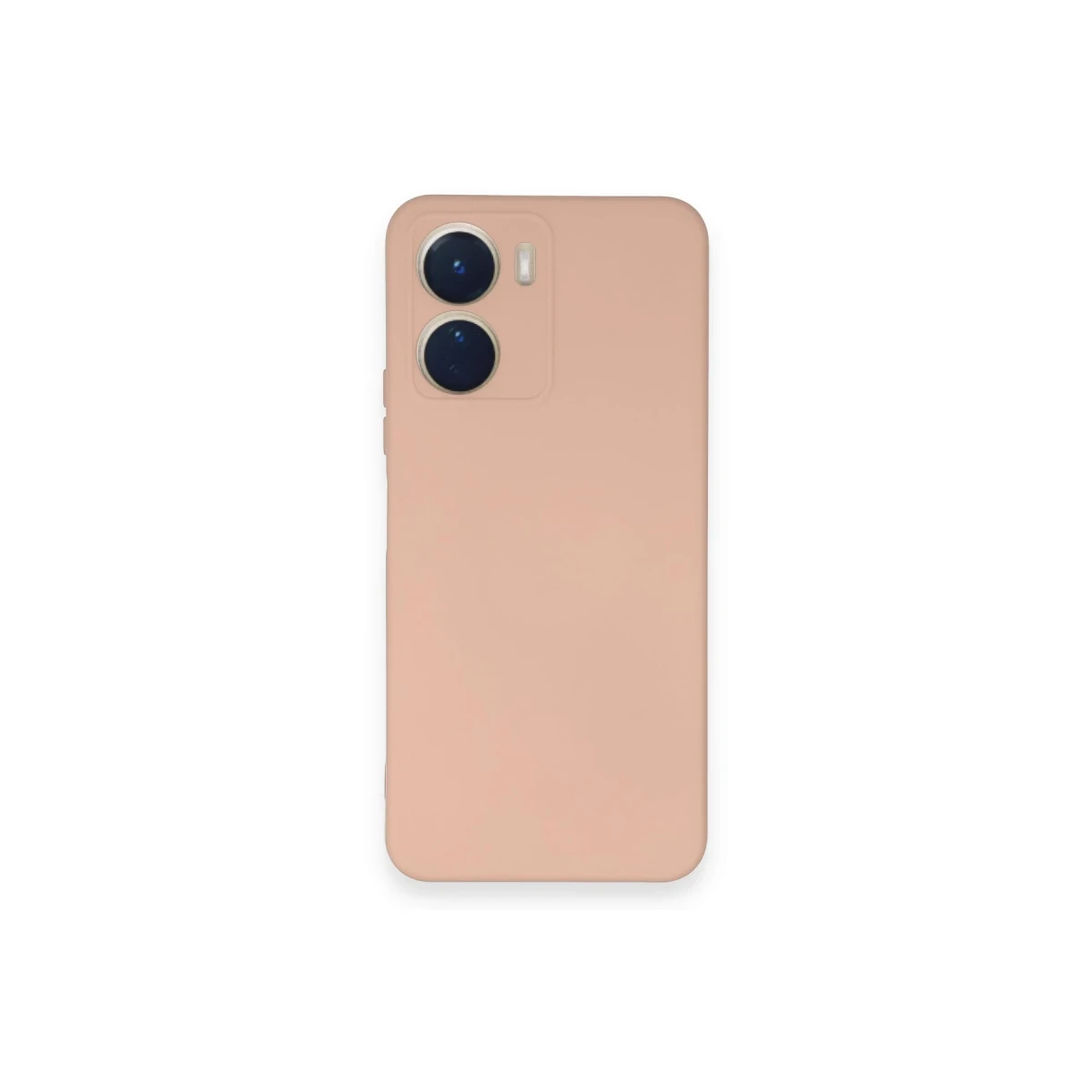 Vivo Y16 Kılıf Nano içi Kadife Silikon - Pudra