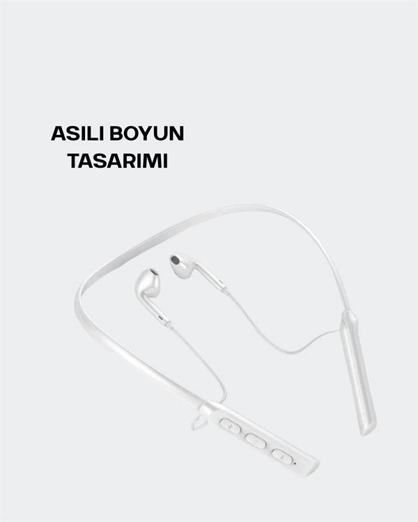Boyun Askılı Uzun Süreli Kablosuz Kulaklık 100 Saat Kullanım