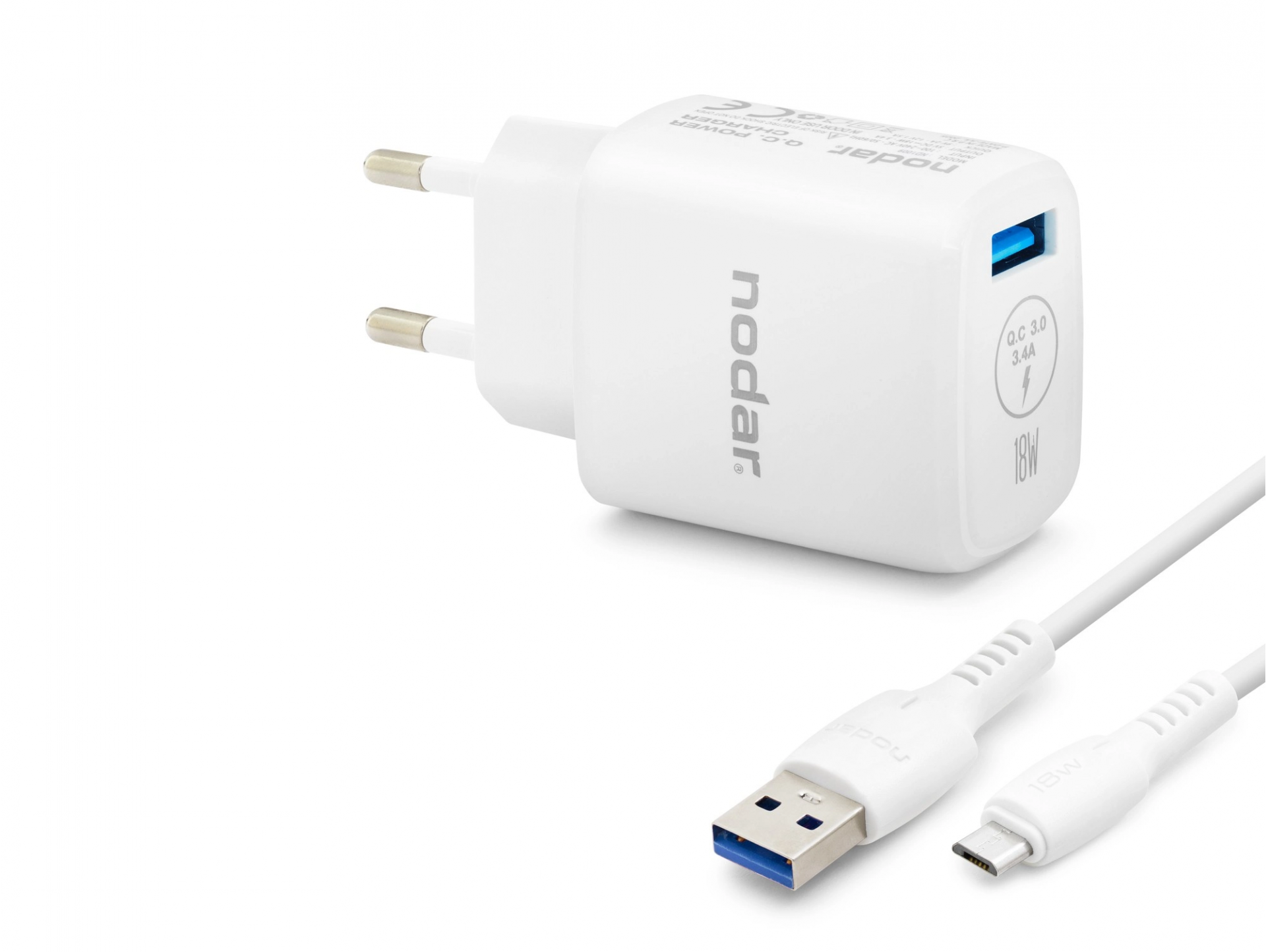 Hızlı Şarj Seti 18W 3.4A Micro USB 1 Metre Kablo ile
