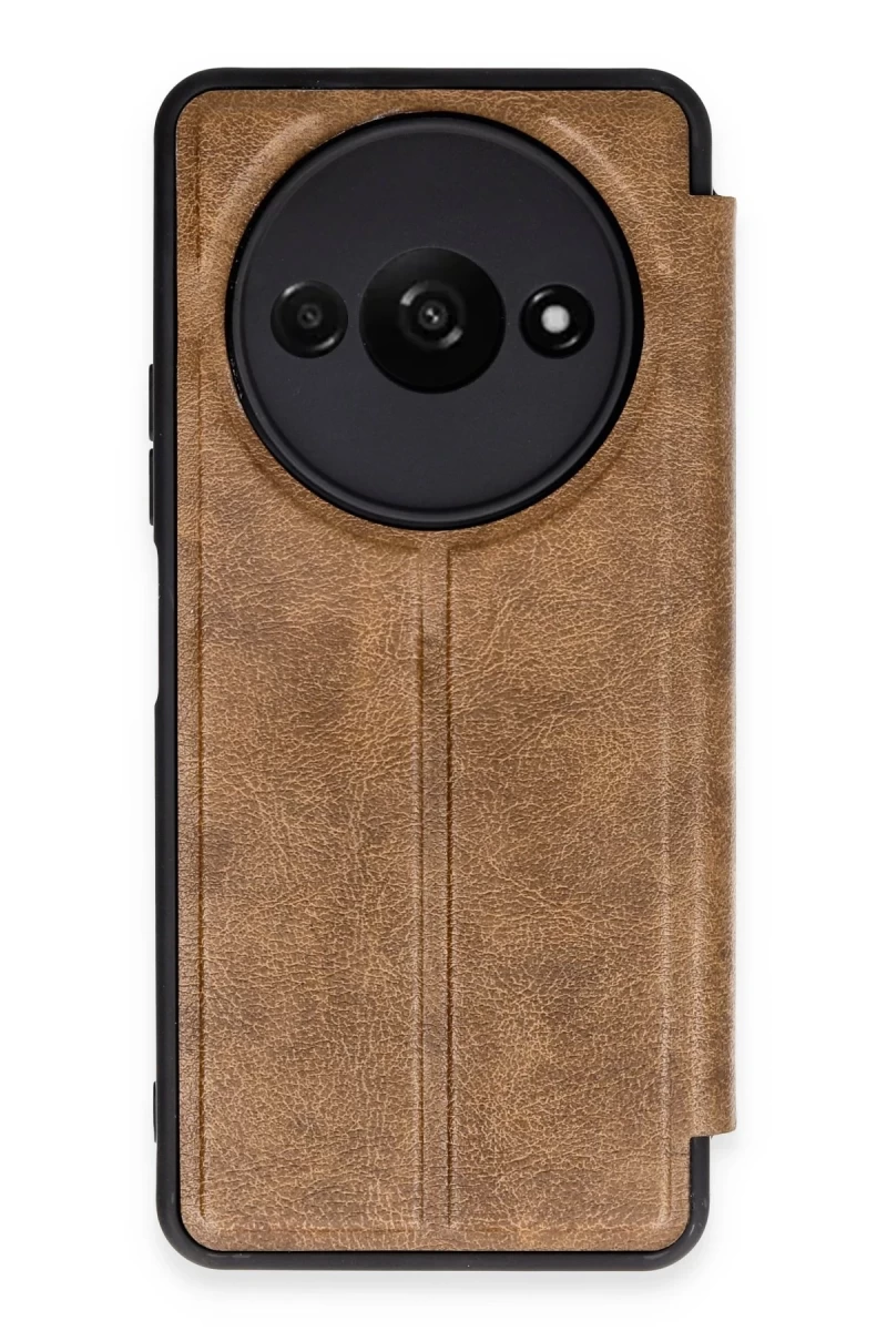 Xiaomi Redmi A3 4G Uyumlu Kılıf Flip Cover - Taba