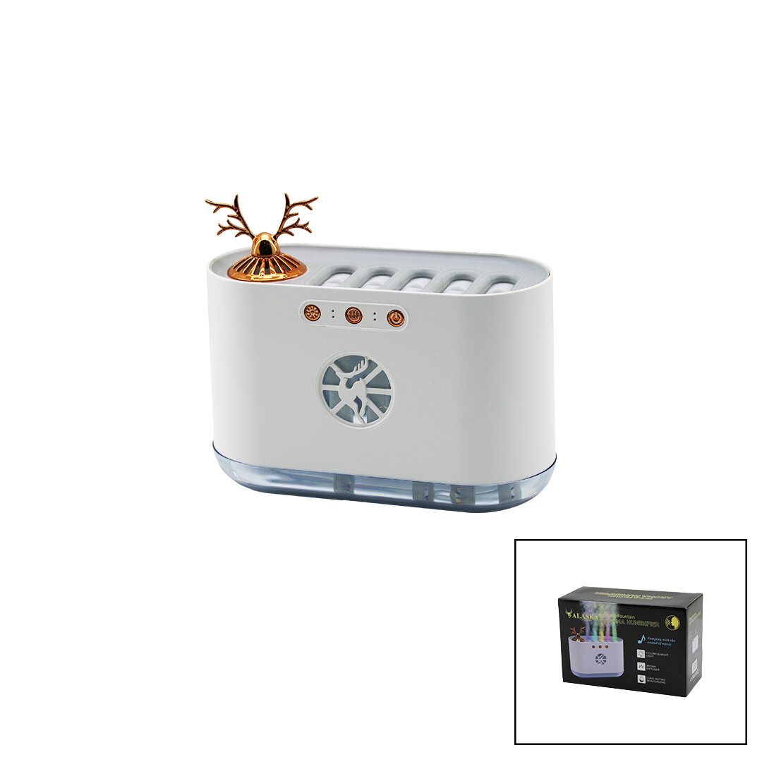 Geyik Figürlü 700ML Sese Duyarlı Usb Şarjlı - Renkli Ledli Işık Hava Nemlendirici Buhar Makine - Koku Giderici 4.5W