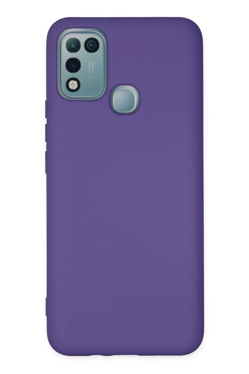 İnfinix Hot 10 Play Uyumlu Kılıf Nano içi Kadife Silikon - Mor