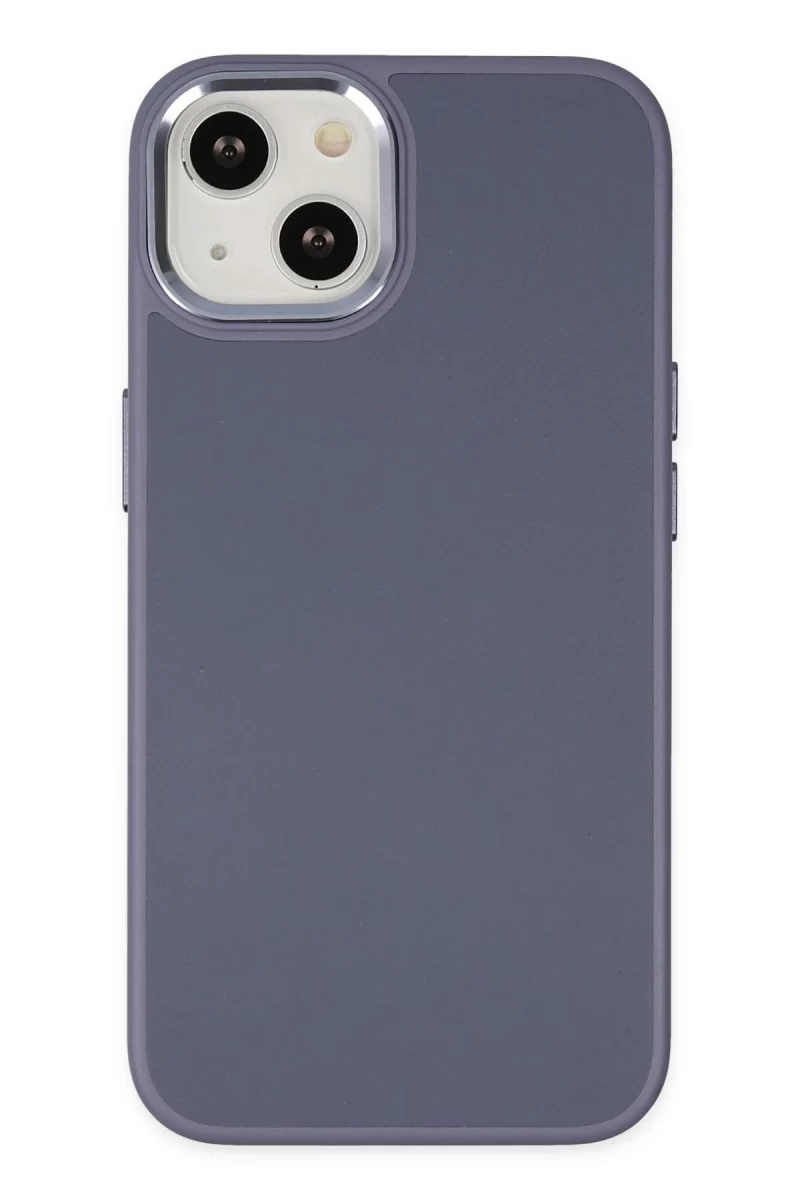 Apple iPhone 14 Plus Uyumlu Kılıf Asya Deri Silikon - Mor