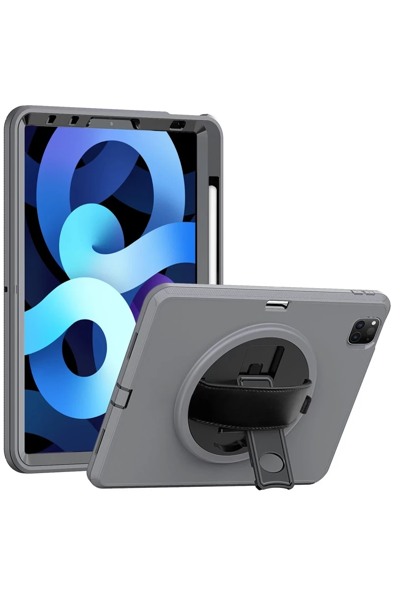 Apple iPad Pro 11 (2018) Kılıf Hand Strap Tablet Kılıfı - Gri