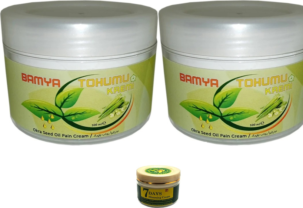 Hintohu Bamya Tohumu Kremi Vücut Sızıları Için Krem 100 ml x 2 / 7days Slimming Cream Vücut Bakım Kremi 100 ml