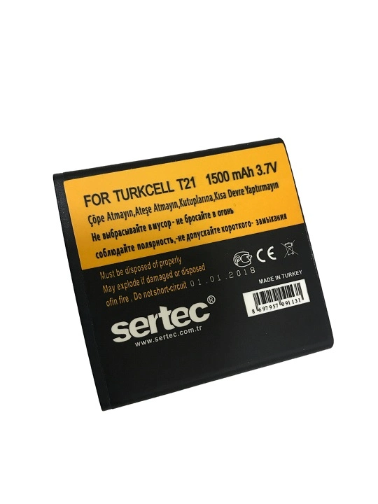 Yüksek Kapasiteli Batarya 1400 mAh Turkcell T-21 Uyumlu