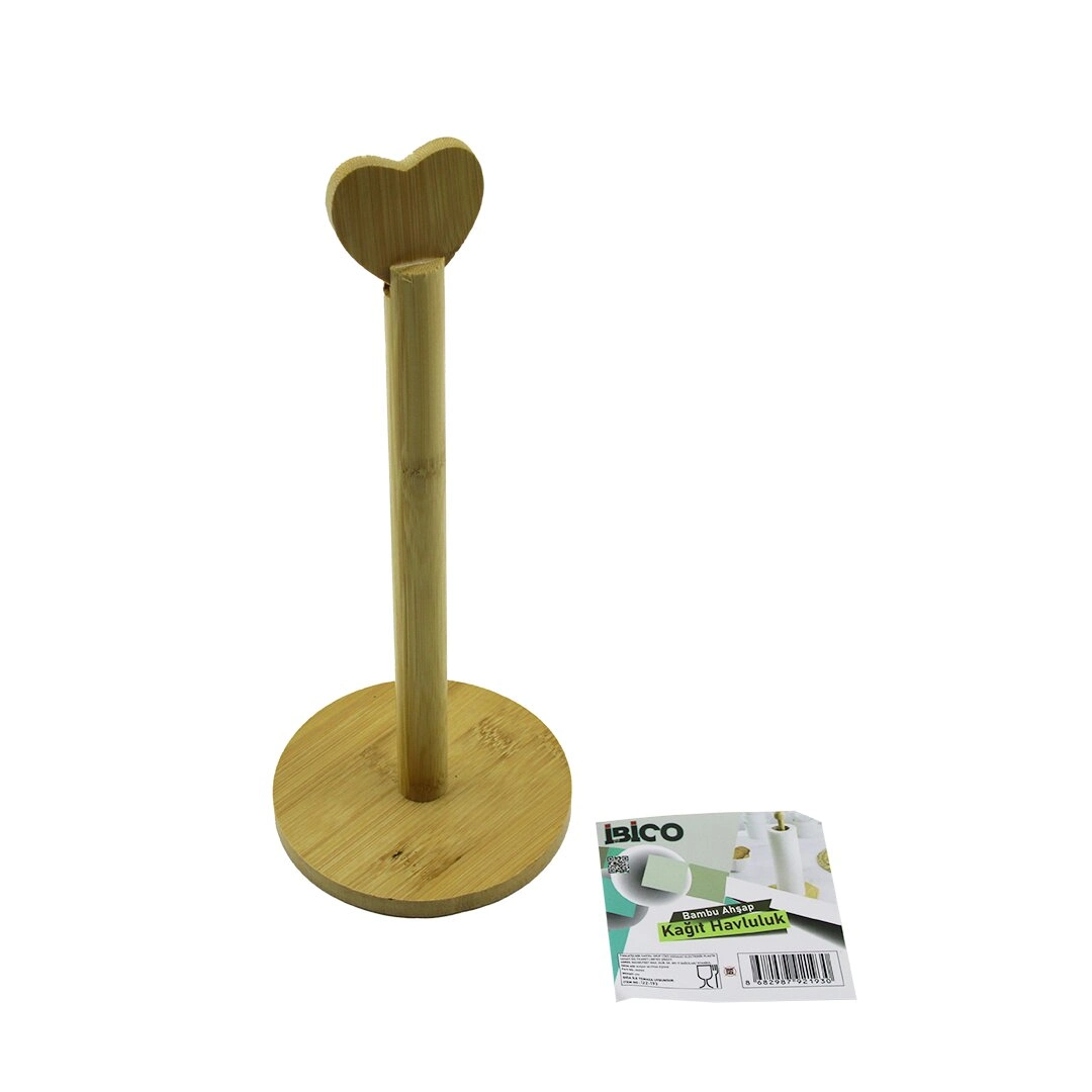 Şık Yuvarlak Altlık 12 cm Ahşap Bambu Kağıt Havluluk