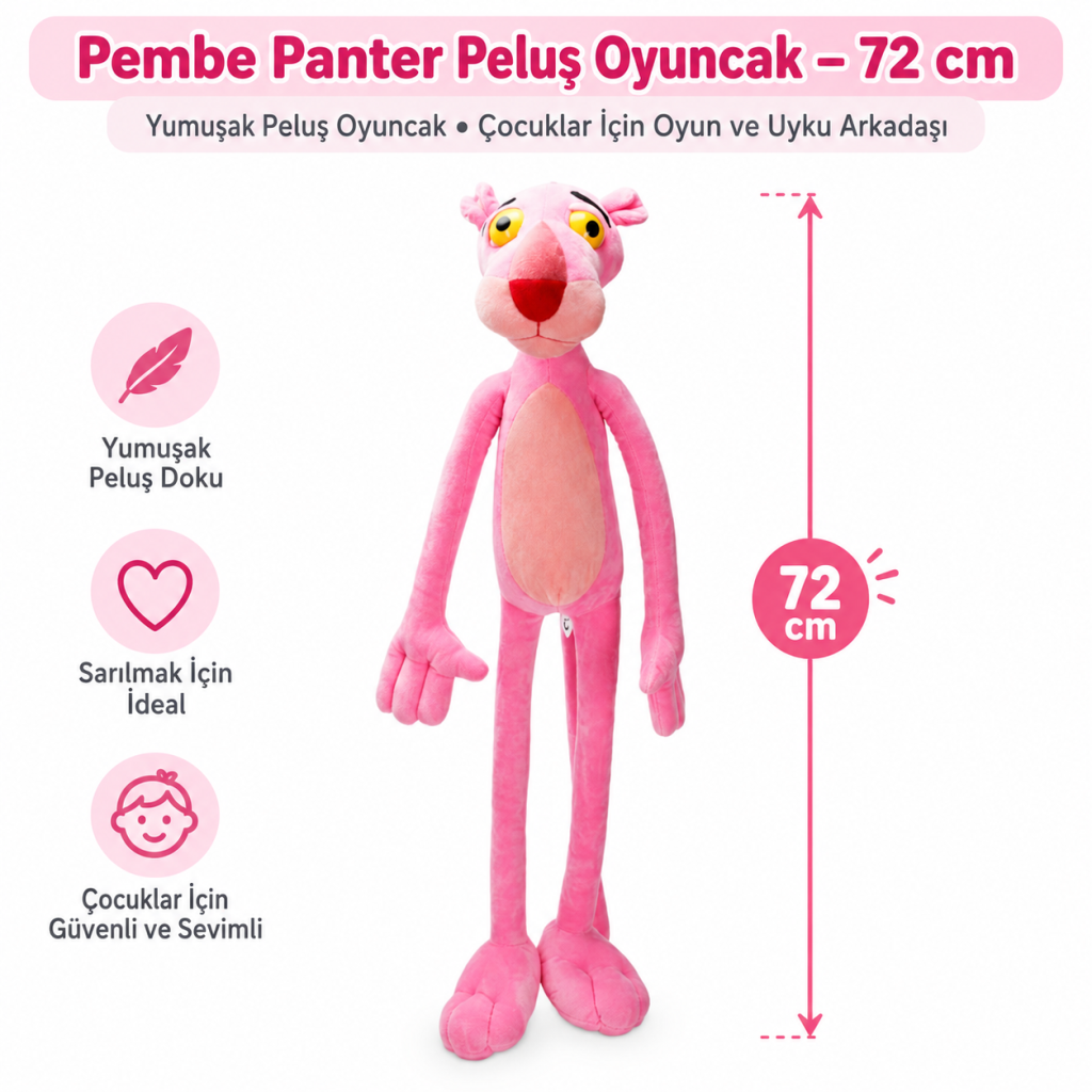 1003101 Peluş Ayakta 72CM Pınkp (adet Fiyatıdır)