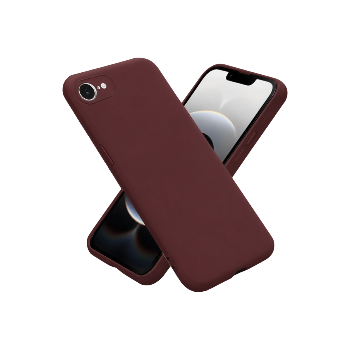 Apple iPhone 16E Kılıf First Silikon - Bordo
