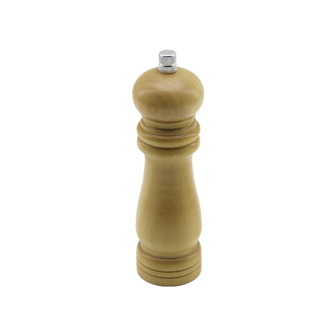 Şık Ahşap Tuz Baharat Öğütücü 4.5 cm Çap 15 cm Uzunluk