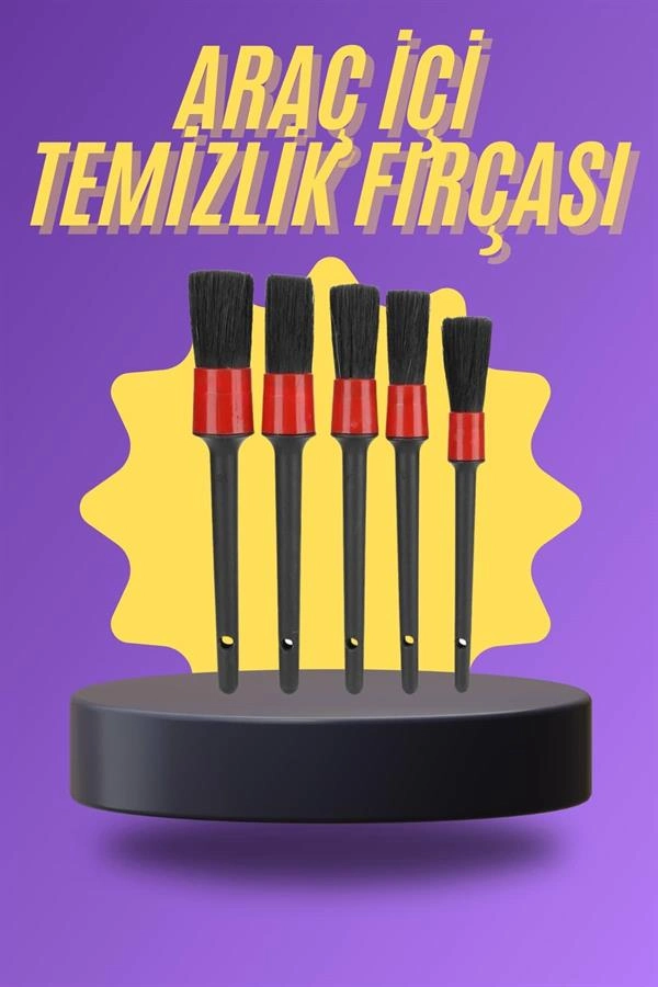 Araç İçi-Dışı Temizlik Fırçası Seti 5 Parça